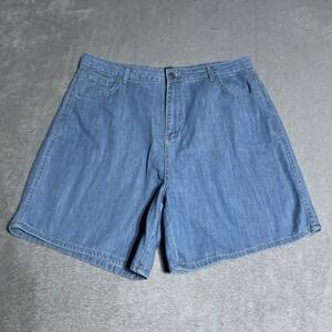 Pretty Little Thing Shorts‎ Womens 12 Denim Longline Baggy Light Wash
